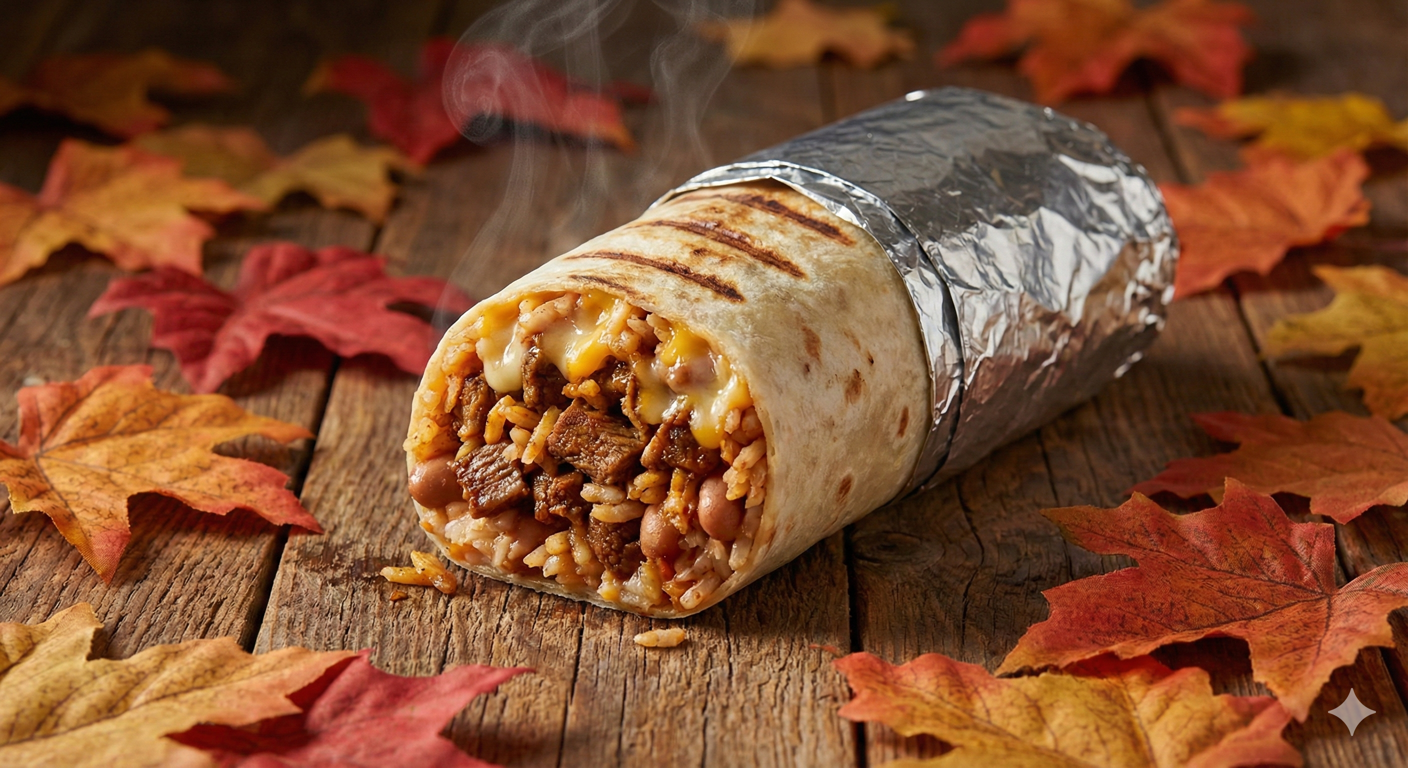 Delicious burrito promotion for our Thanksgiving Hours special