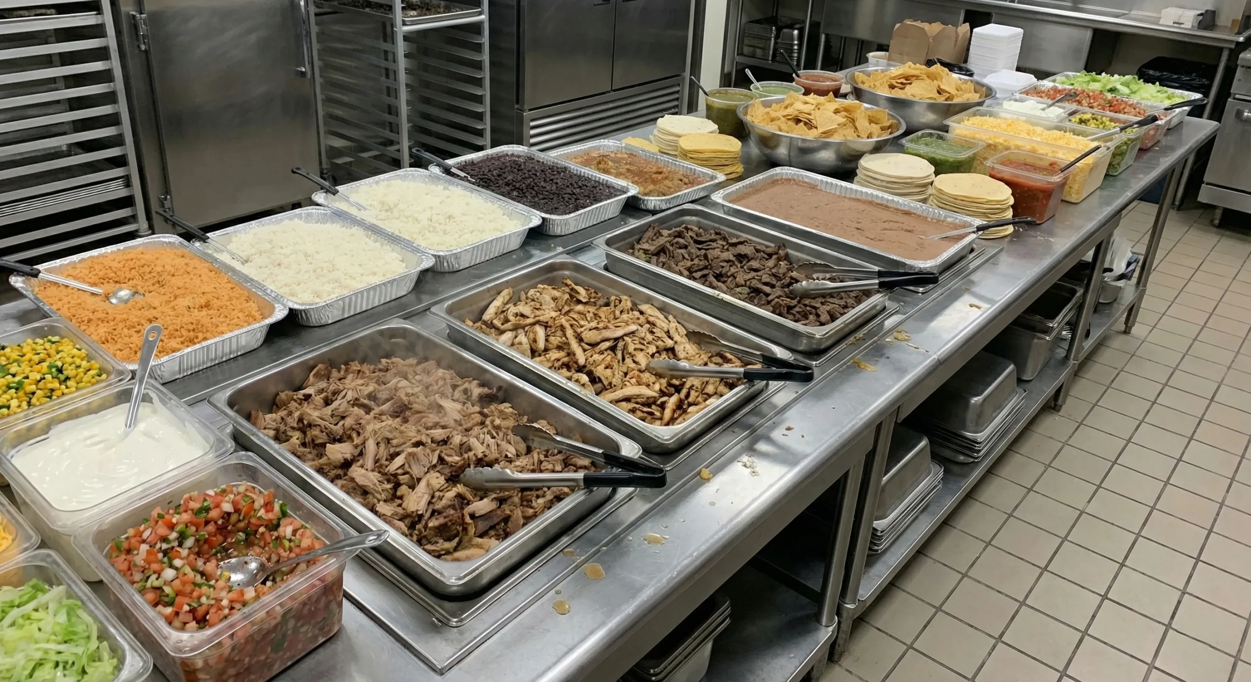 Taco Bar Catering Near Me Buffet Setup