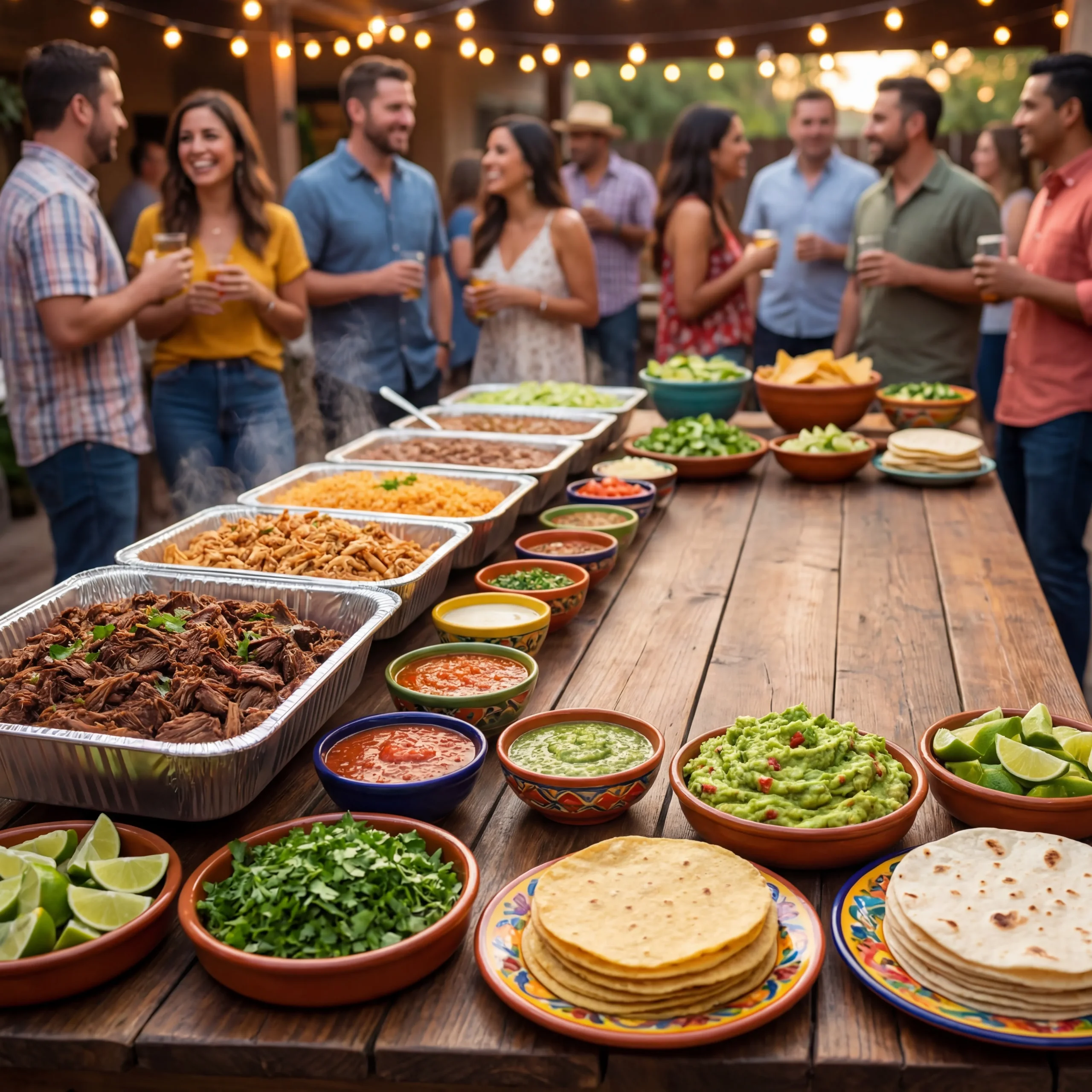 Catering in Minnesota taco bar setup for events