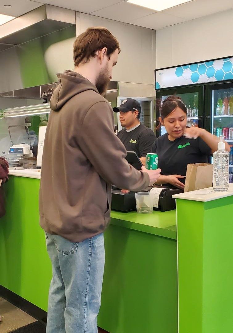 Brito's Burrito customer service counter